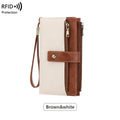 Portefeuille en cuir pour femme avec protection RFID