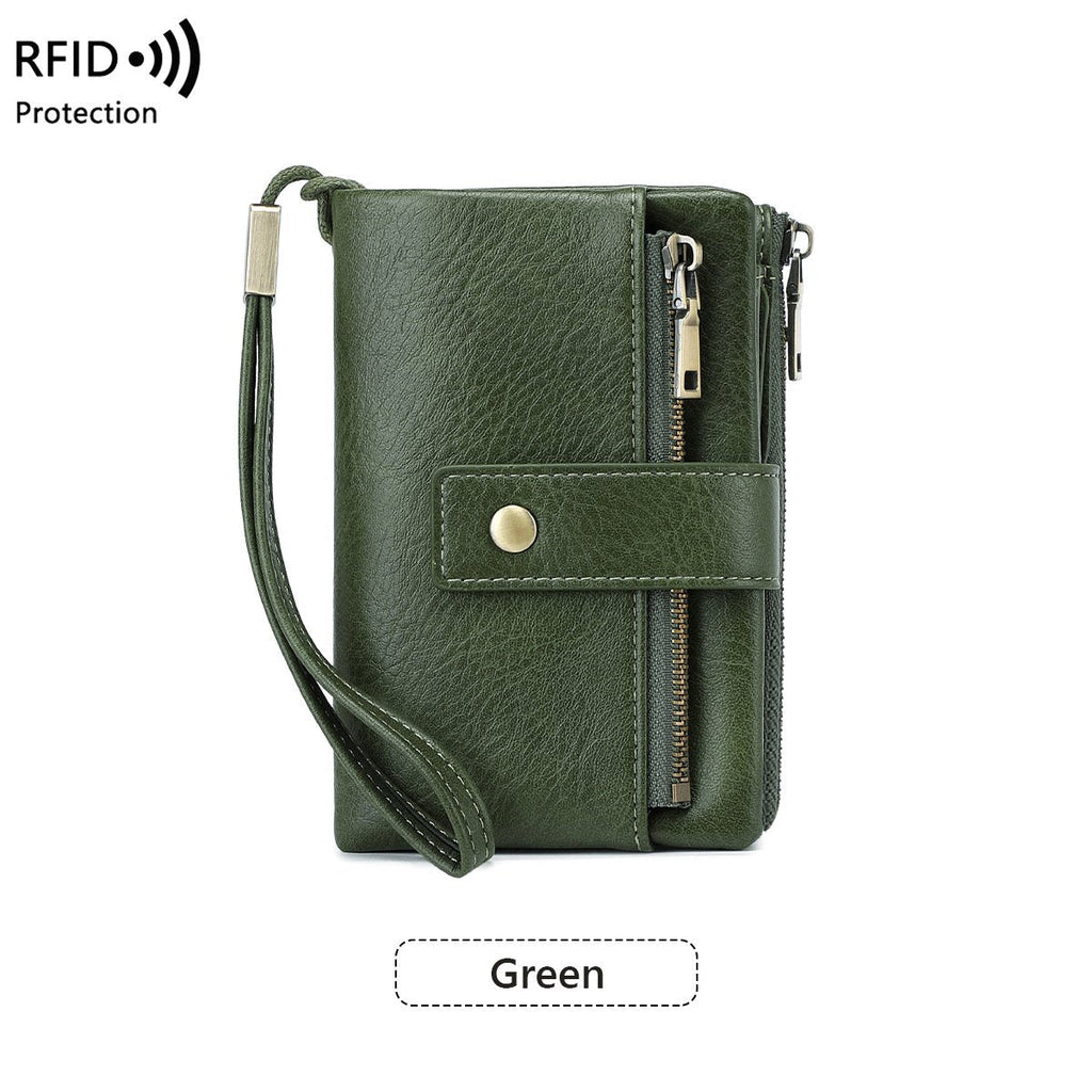 Portefeuille en cuir pour femme avec protection RFID