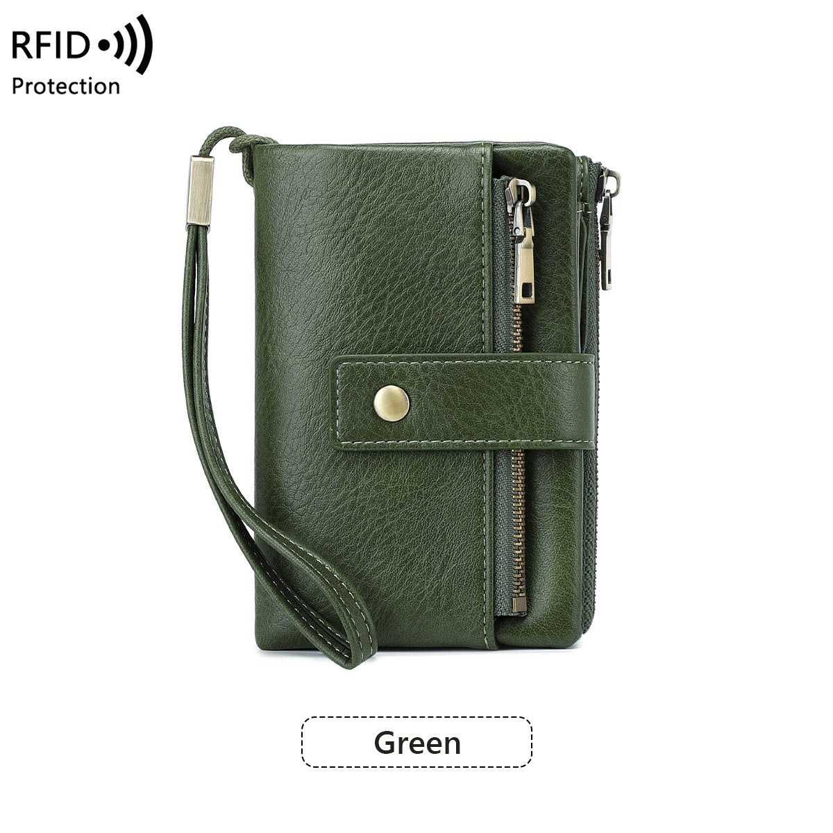 Portefeuille en cuir pour femme avec protection RFID