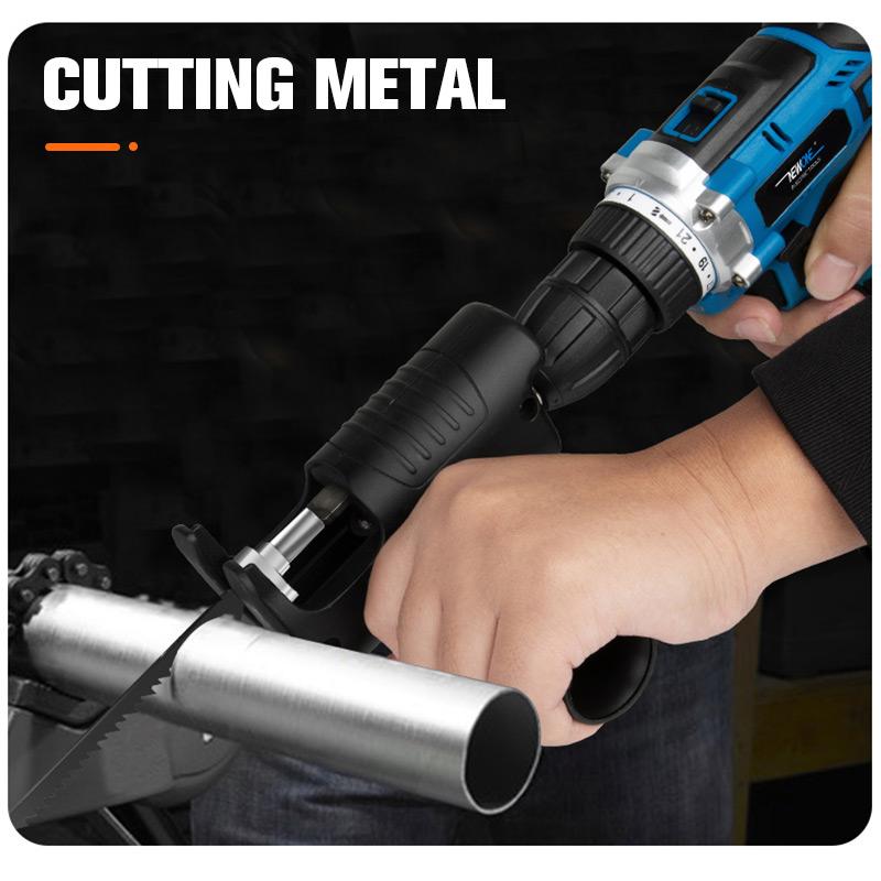 Transforme la perceuse en outil de coupe, multi-matériaux et facile à installer. Un outil polyvalent – procurez-vous le vôtre !