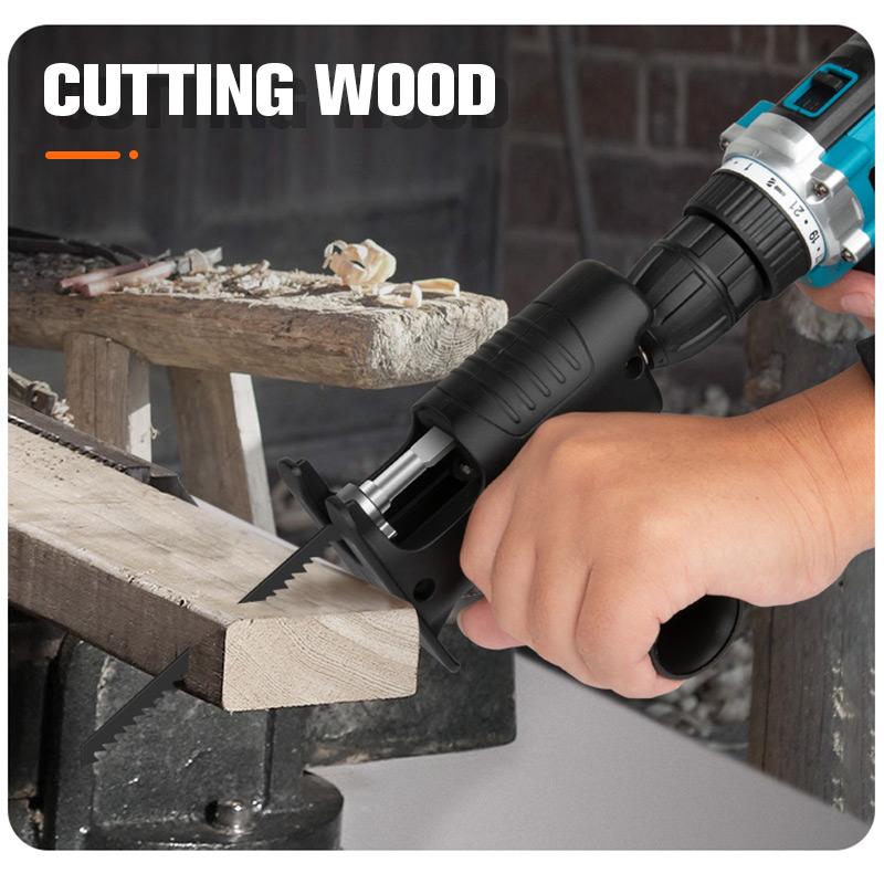 Transforme la perceuse en outil de coupe, multi-matériaux et facile à installer. Un outil polyvalent – procurez-vous le vôtre !