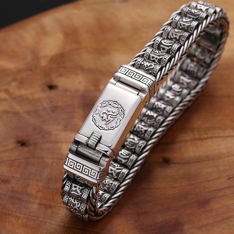 Bracelet Porte-Bonheur à Roue de Prière