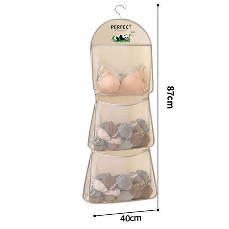 Sac de rangement suspendu en maille visible et polyvalent