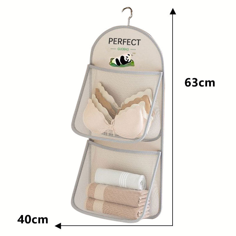 Sac de rangement suspendu en maille visible et polyvalent