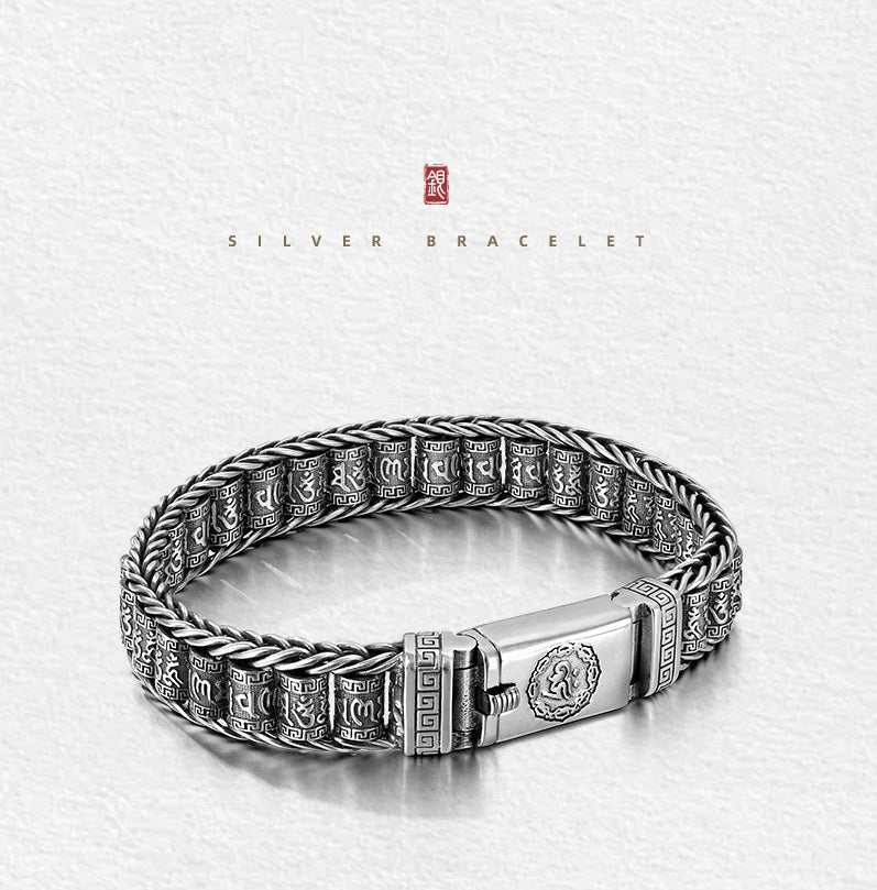 Bracelet Porte-Bonheur à Roue de Prière
