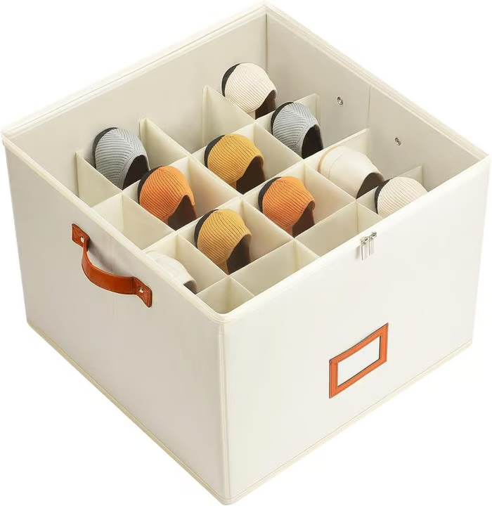 Organisateur de chaussures en tissu, boîte de rangement