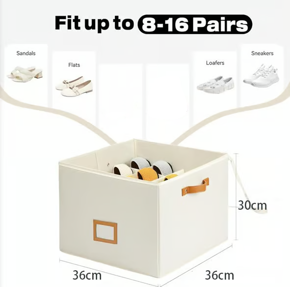 Organisateur de chaussures en tissu, boîte de rangement