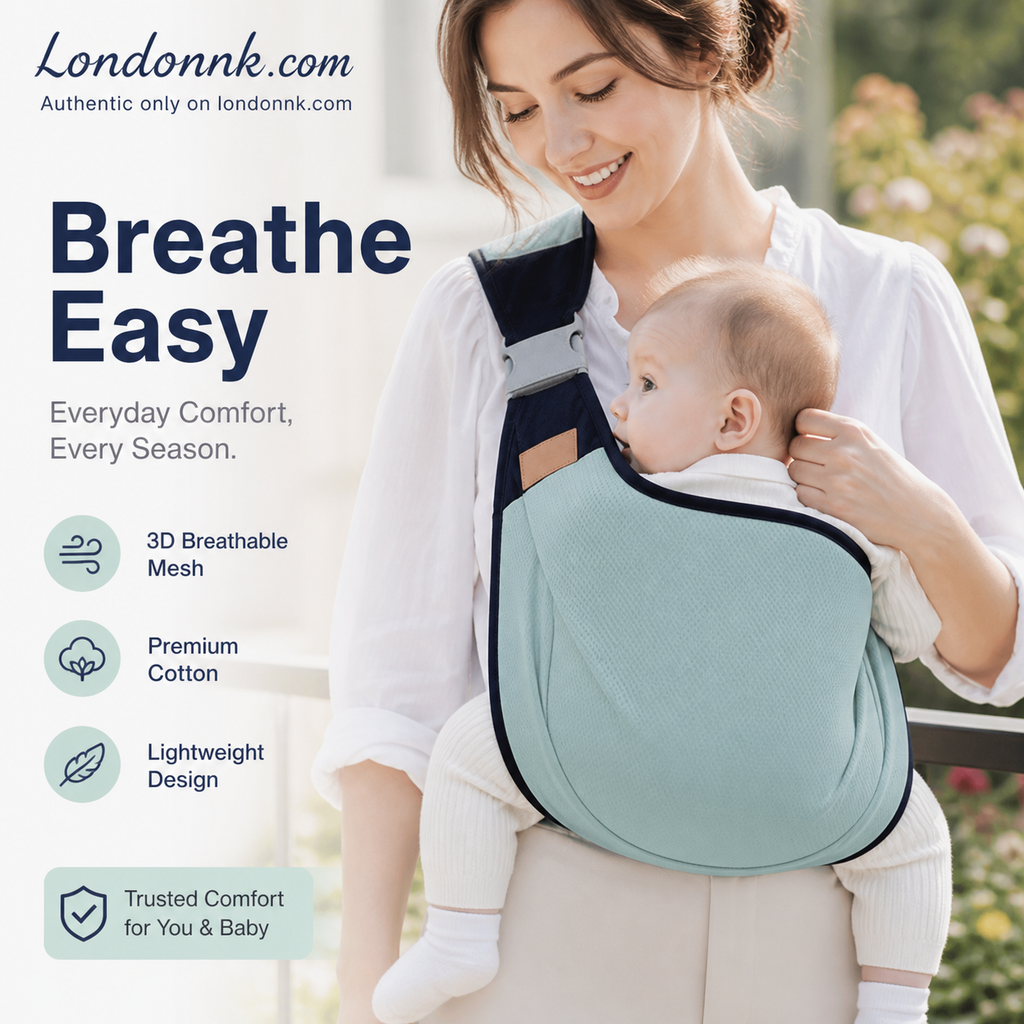 Porte-bébé respirant 4-en-1 – 0-36 Mois, ventral/dorsal/face au parent/face au monde – Confort mains libres pour le parent et le bébé !