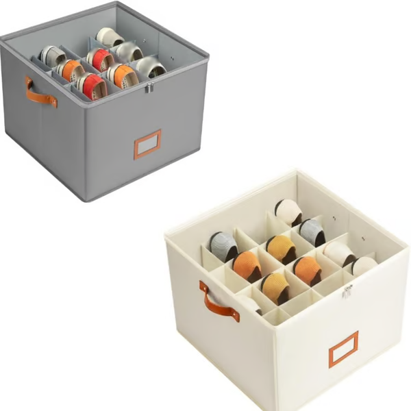 Organisateur de chaussures en tissu, boîte de rangement
