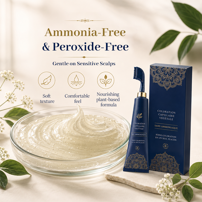 Peigne de coloration capillaire aux extraits végétaux pour usage domestique