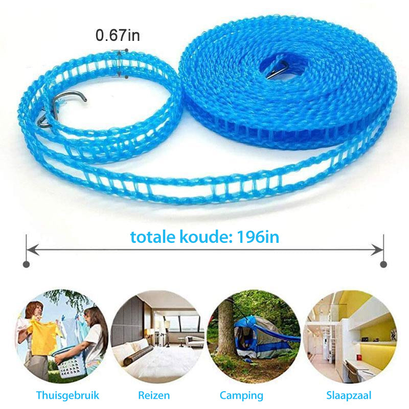 Corde à linge antidérapante coupe-vent