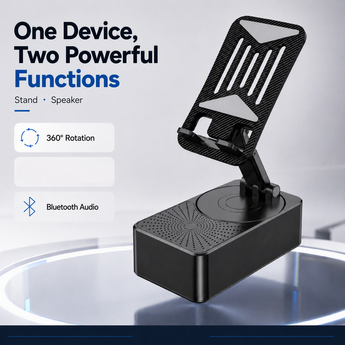 Idée cadeau : enceinte Bluetooth 3-en-1, support de téléphone et organisateur de bureau