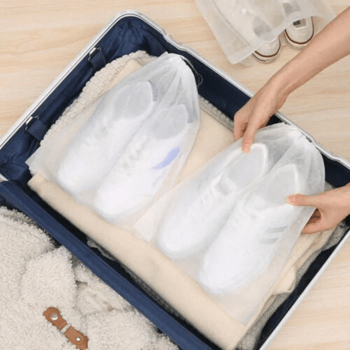 Sacs de rangement réutilisables pour chaussures avec cordon de serrage
