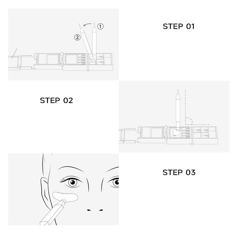Kit 3-en-1 : Eyeliner et tampon pour cils inférieurs