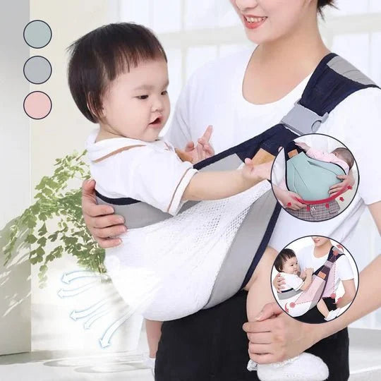 Porte-bébé respirant 4-en-1 – 0-36 Mois, ventral/dorsal/face au parent/face au monde – Confort mains libres pour le parent et le bébé !