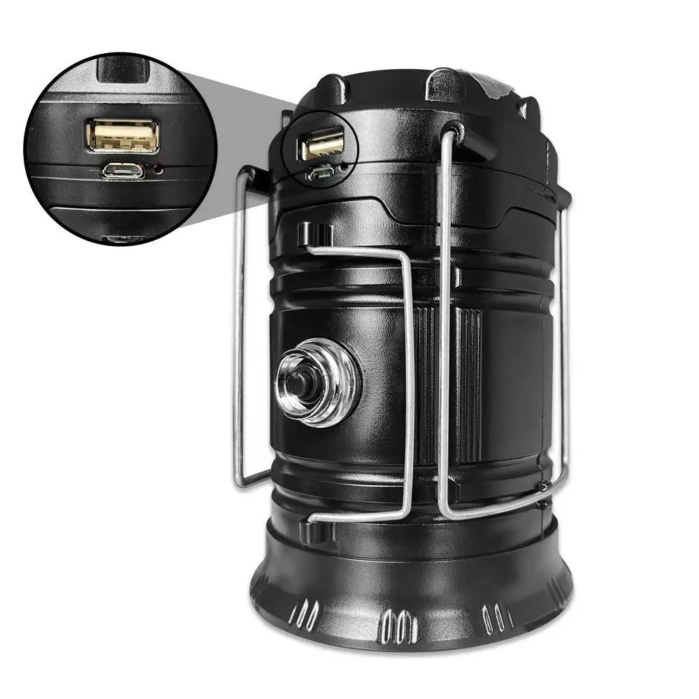 Lanterne de camping LED 3-en-1 effet flamme