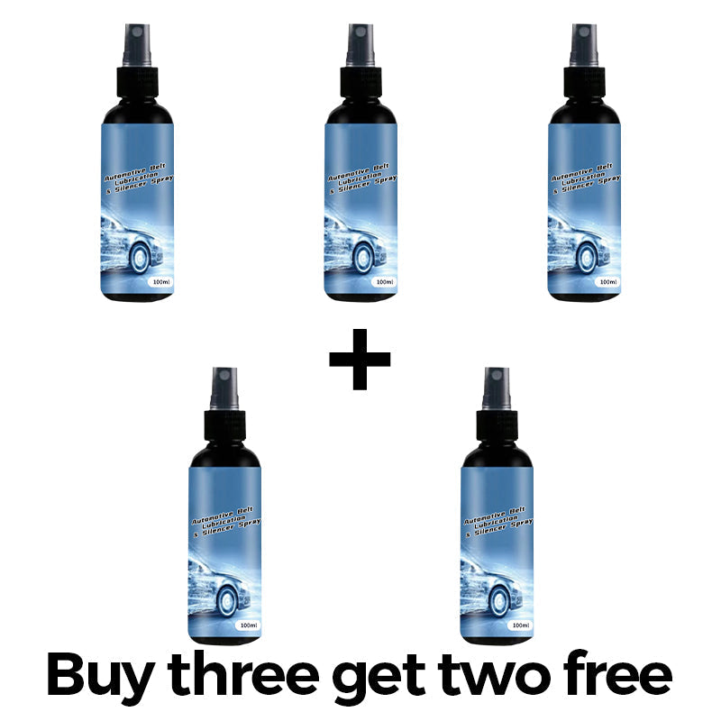 Spray lubrifiant et silencieux pour courroies automobiles