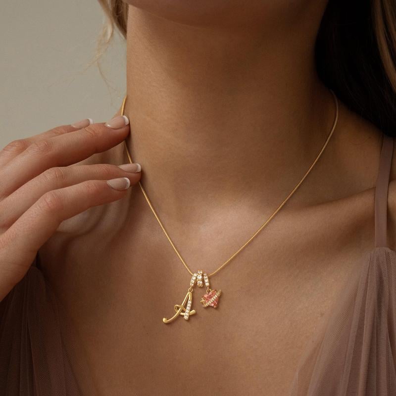 Colliers pendentifs 3 rangs avec initiales A-Z | Personnalisés et élégants