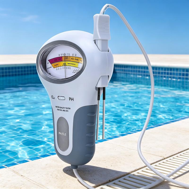 Testeur de pH et de chlore pour piscines – Mesure précise du pH et du chlore dans votre piscine – simple, rapide et fiable.
