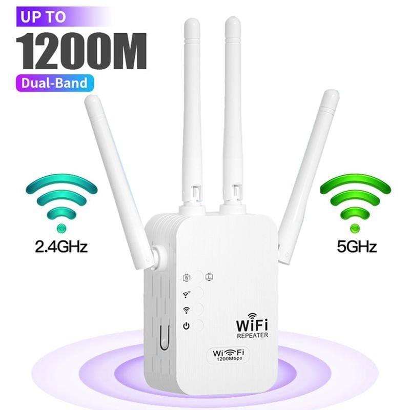 Répéteur WiFi Double Bande (5GHz/2.4GHz) 1200Mbps 2026 Couvre 930 m² et 50 Appareils