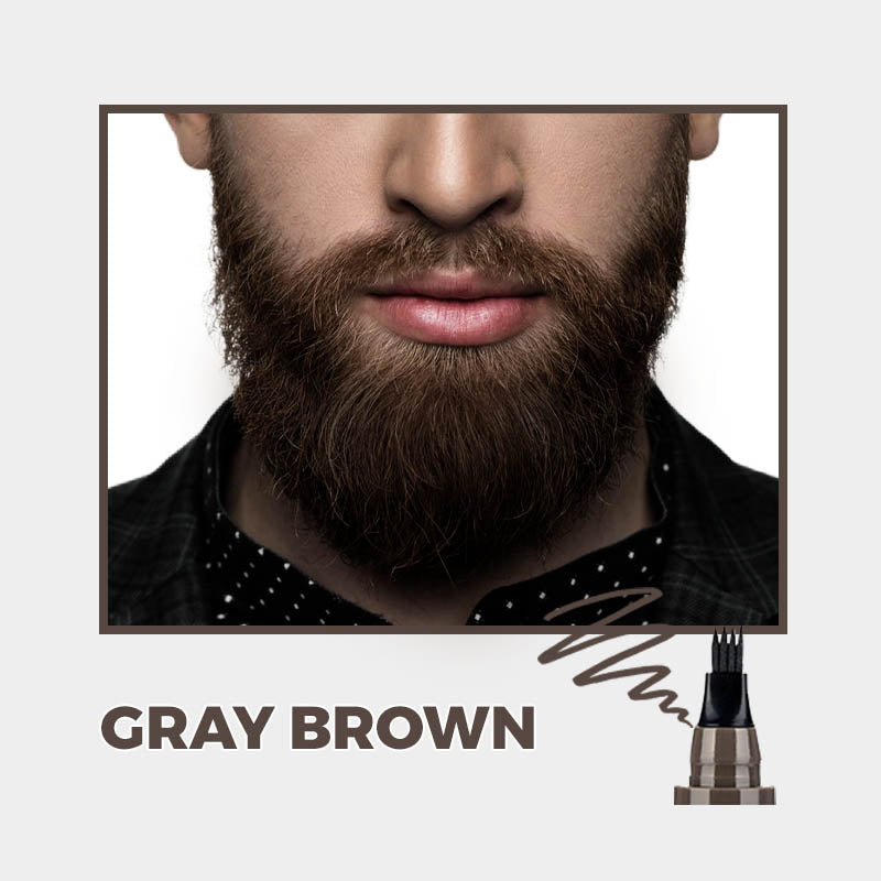 Stylo multi-usages à 4 pointes - Pour combler les zones clairsemées des sourcils et de la barbe
