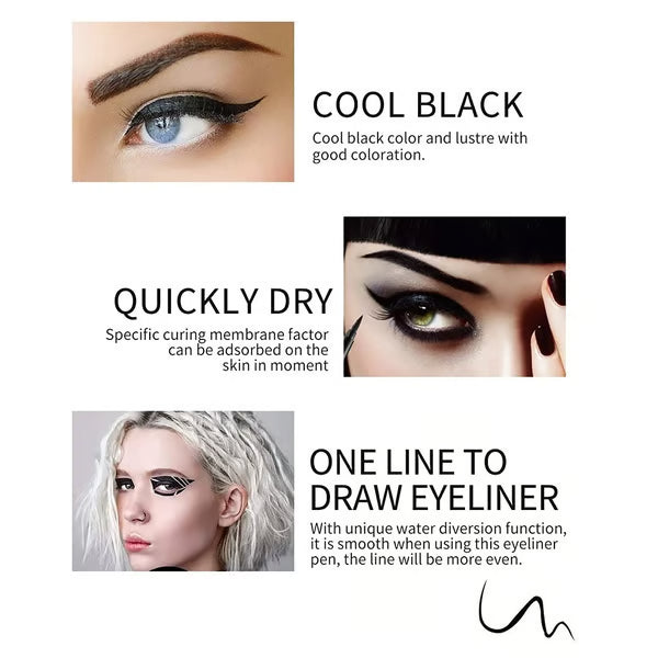 Ensemble de 14 eye-liners gel waterproof Finitions métalliques et nacrées Formule longue tenue et anti-bavures