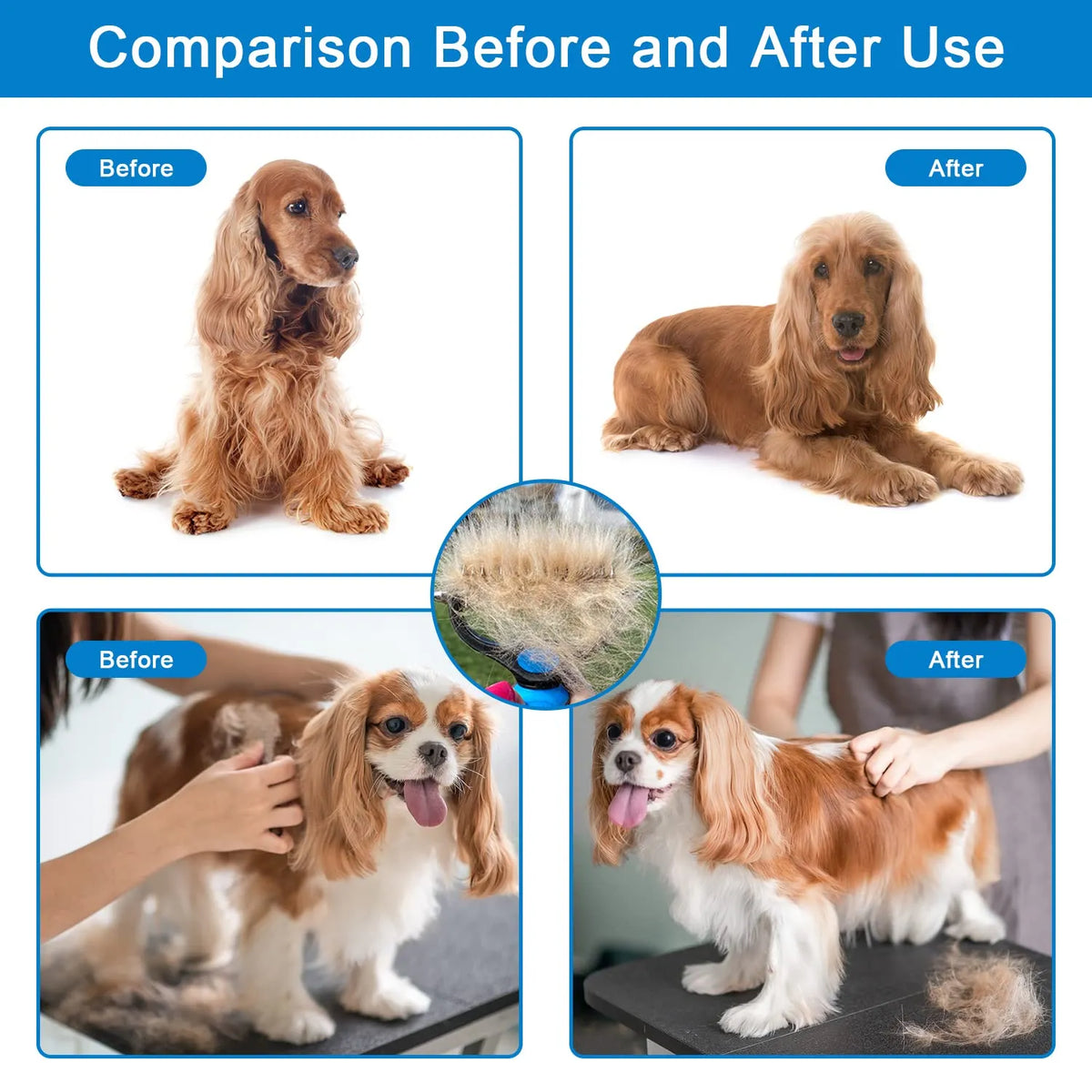 Outil de démêlage professionnel pour chiens et chats