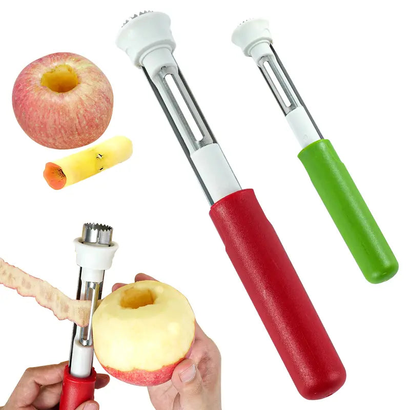 Évidoir et éplucheur 2-en-1 – Acier inoxydable – Plus de 95K vendus – parfait pour une préparation rapide des fruits – facile à utiliser et à nettoyer