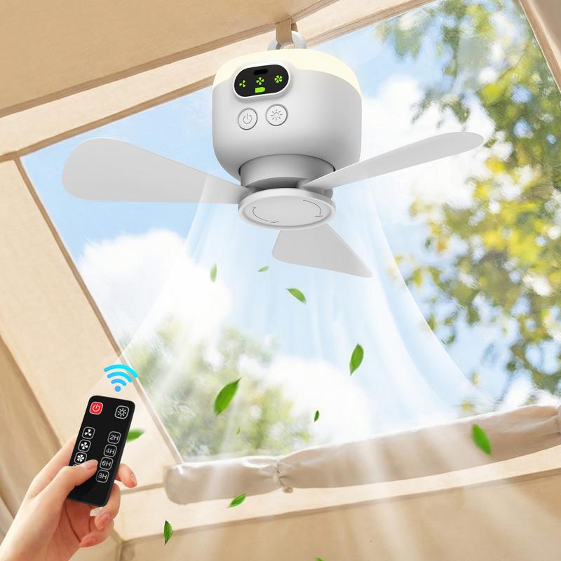 Ventilateur de plafond rechargeable avec éclairage LED !