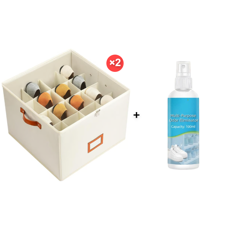 Organisateur de chaussures en tissu, boîte de rangement