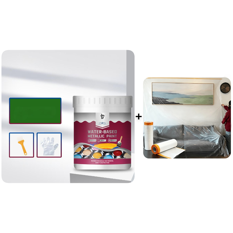 Peinture Métallique Antirouille – Une seule couche arrête la rouille, pas de ponçage, pas de fumées. Sèche pour donner une finition métallique élégante. Parfait pour les outils de jardin et les portails.