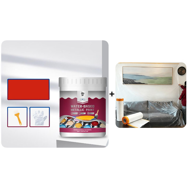 Peinture Métallique Antirouille – Une seule couche arrête la rouille, pas de ponçage, pas de fumées. Sèche pour donner une finition métallique élégante. Parfait pour les outils de jardin et les portails.