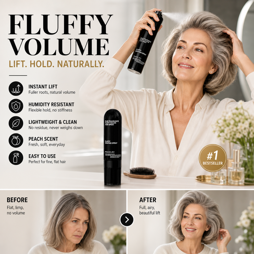 Spray Coiffant Volumisant Longue Durée à la Pêche pour une Tenue Toute la Journée