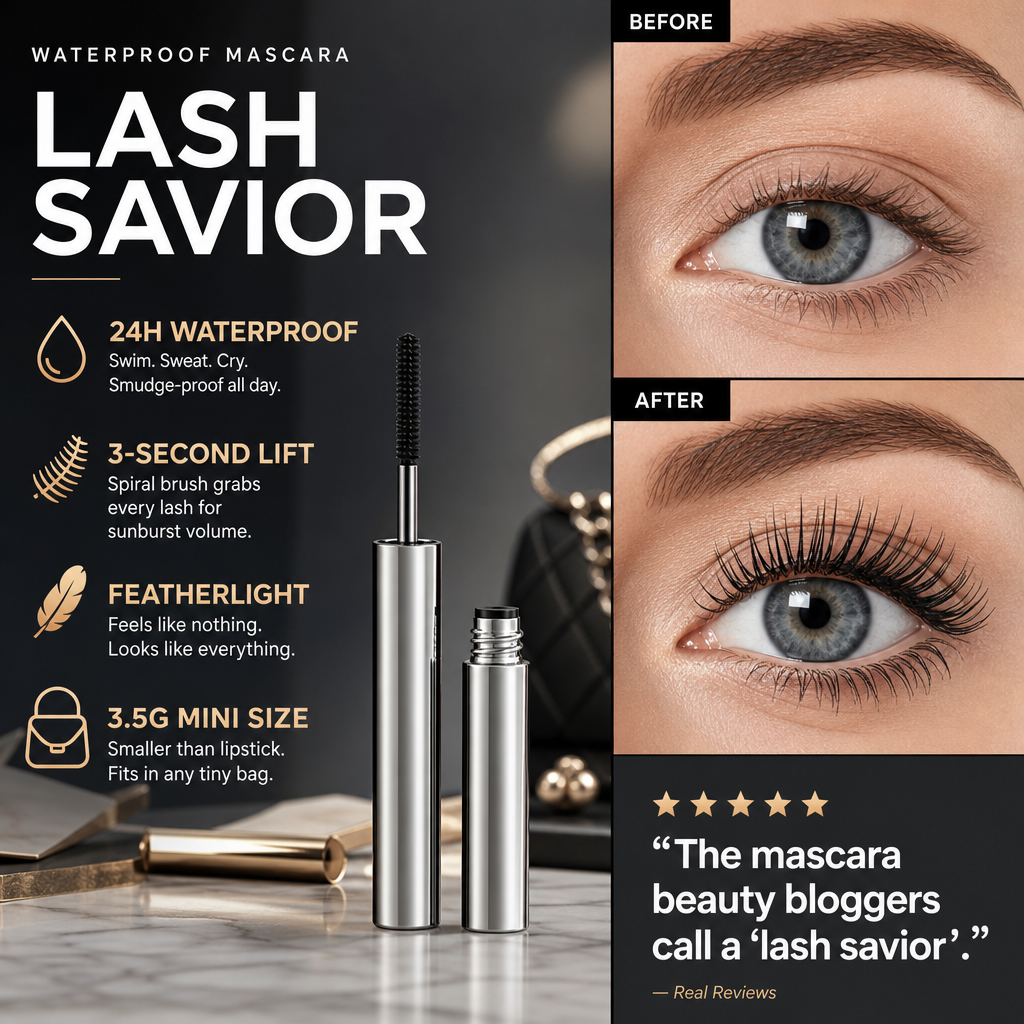 Mascara recourbant et allongeant waterproof