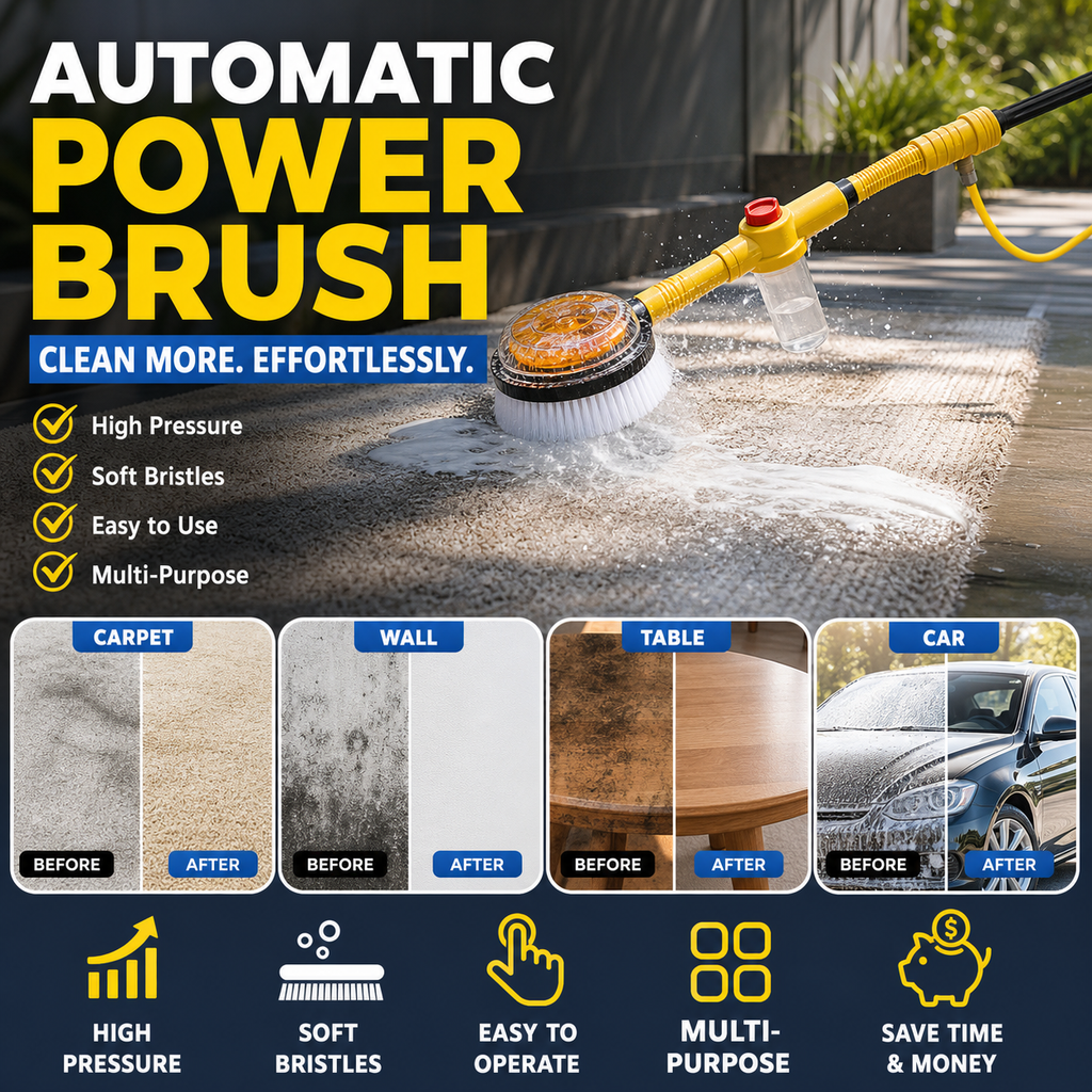 Brosse multifonctionnelle – Rotation automatique, 5 réglages et polyvalente. Pour une propreté éclatante, procurez-vous la vôtre !
