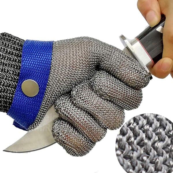 MAINTENANT ! Gant en maille d'acier inoxydable – Niveau de coupe A9 le plus élevé – Parfait pour les bouchers et les chefs – Fini les accidents de couteau !