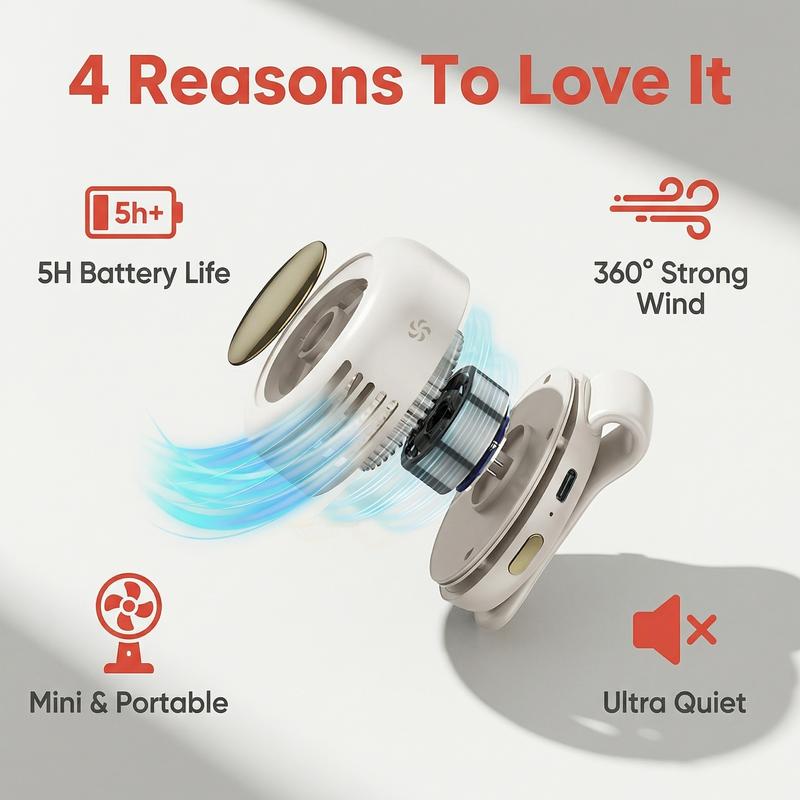 Ventilateur sans pales – Ultra-léger et charge rapide en 1,5 h