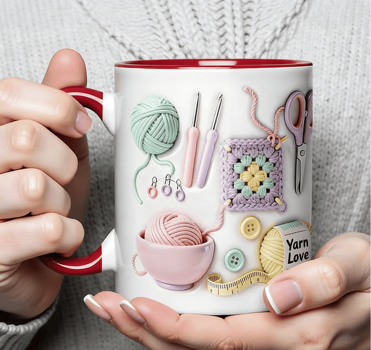 Tasse « Almost Gone Yarn Love », cadeau pour les artisans et les âmes créatives