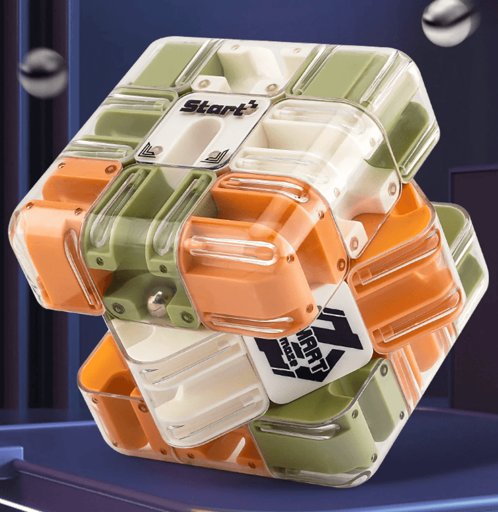 MAINTENANT ! Cube labyrinthe 3D géant - 120 parcours stimulants avec rotation fluide pour le développement cognitif et le plaisir