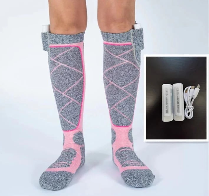 Offre de Noël : Chaussettes chauffantes lavables et rechargeables pour femmes et hommes