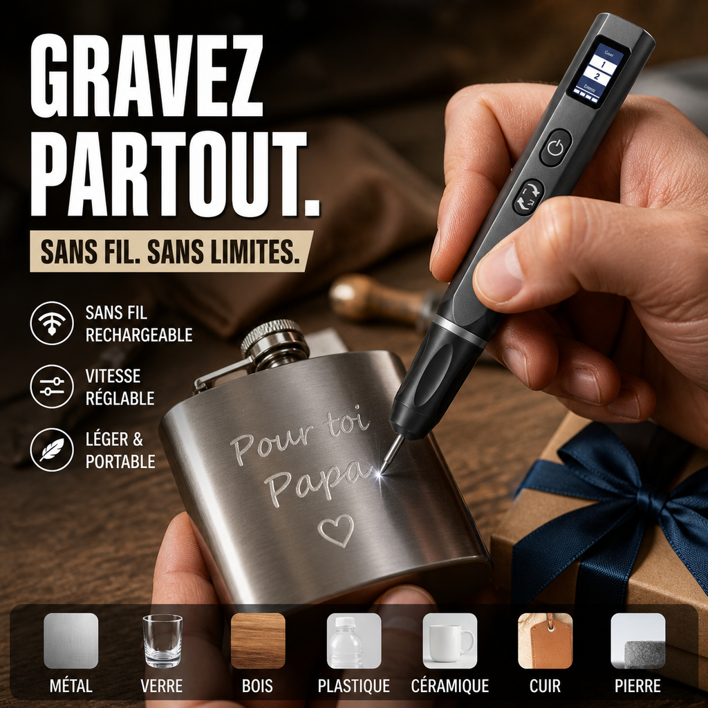 Graveur sans fil rechargeable
