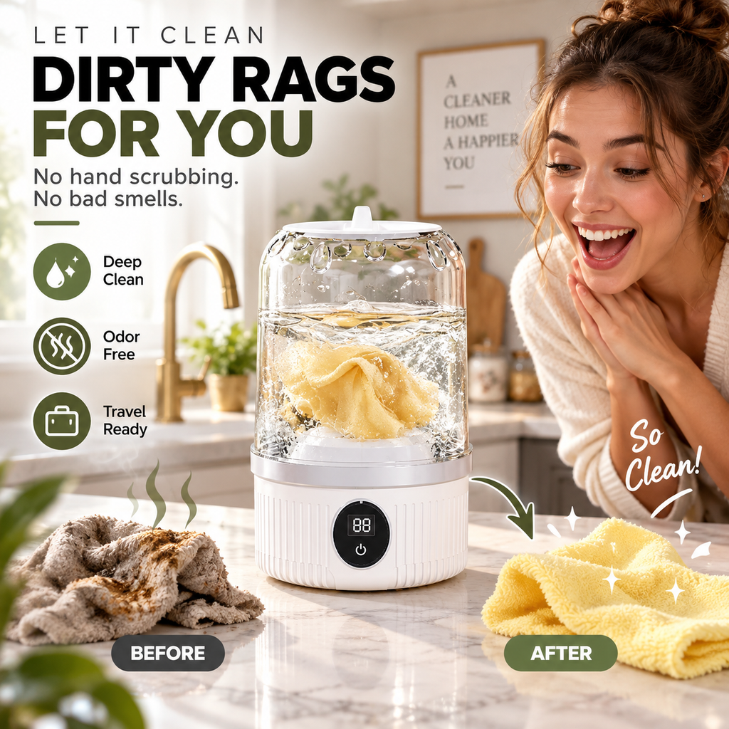 Libérez vos mains Mini machine à laver à chargement sans fil