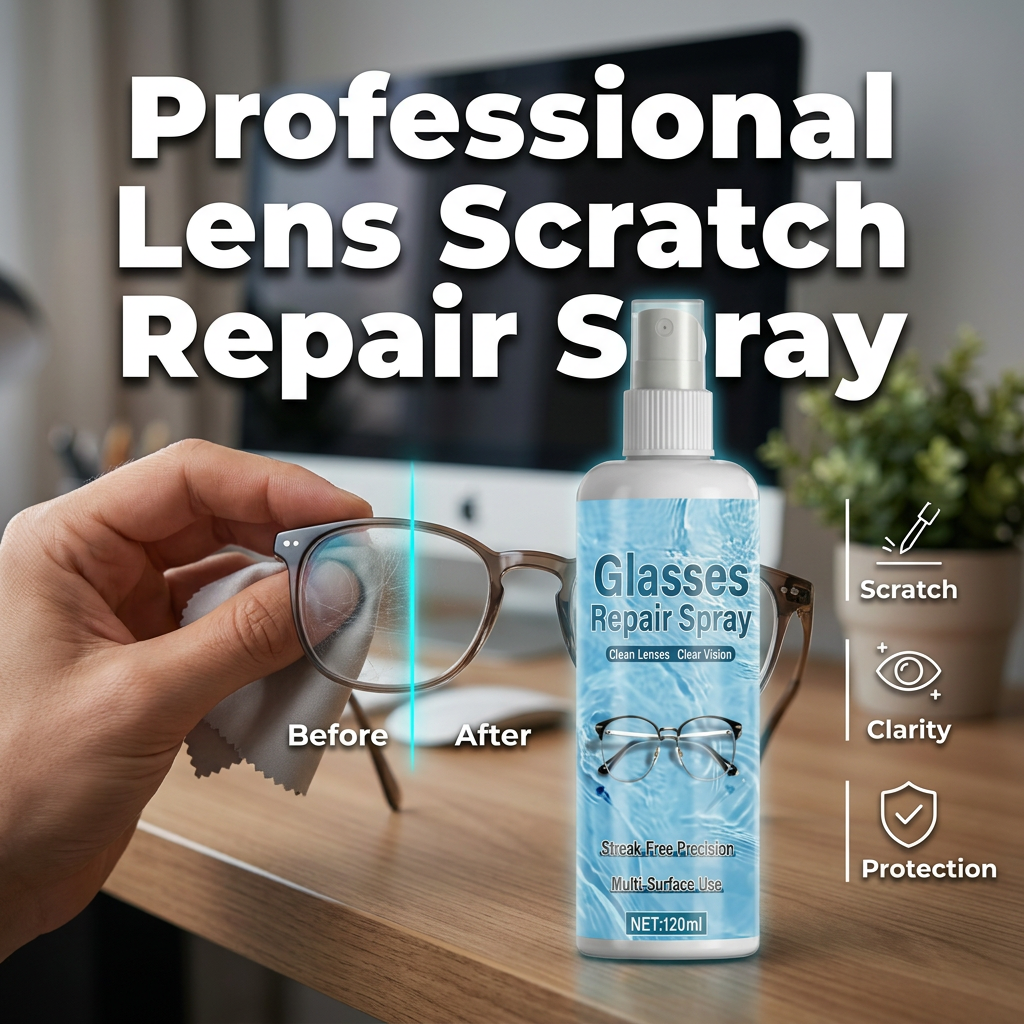 Spray réparateur de rayures pour lentilles – Élimine les micro-rayures, sans traces, sans danger pour les traitements de surface