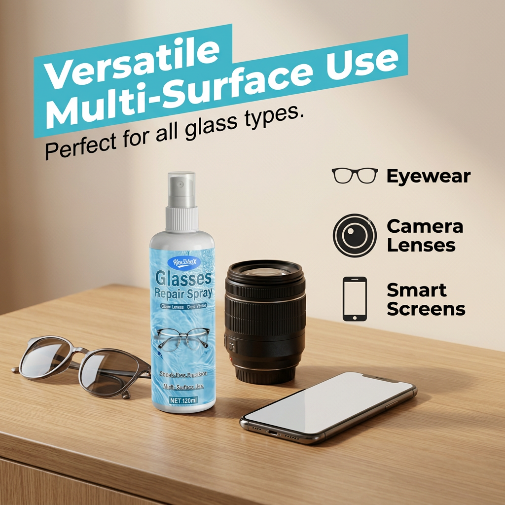 Spray réparateur de rayures pour lentilles – Élimine les micro-rayures, sans traces, sans danger pour les traitements de surface
