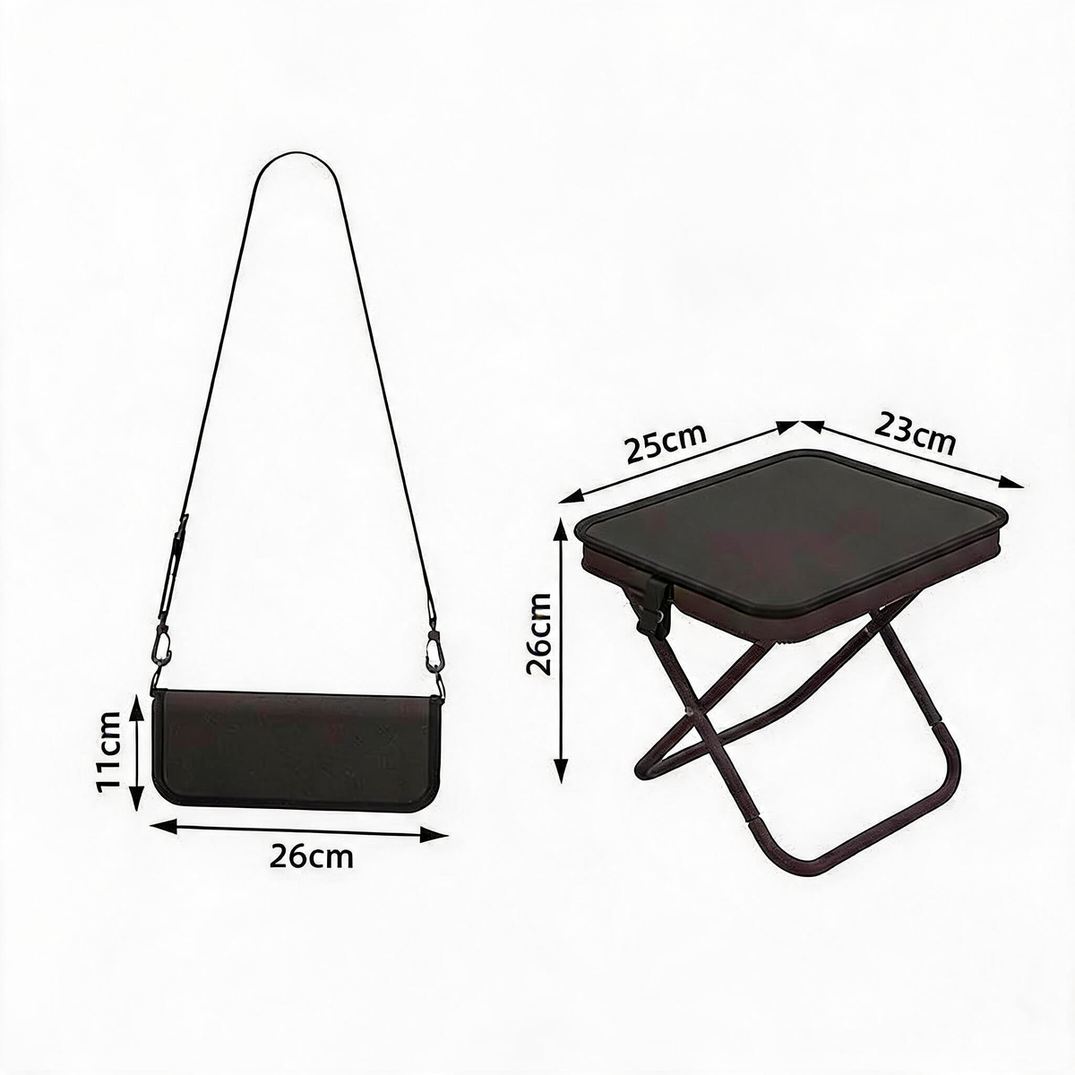 Chaise pliante d'extérieur 2-en-1 avec sac