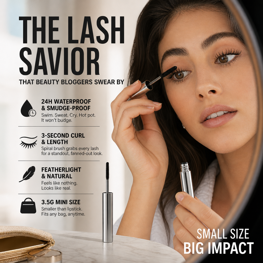Mascara recourbant et allongeant waterproof