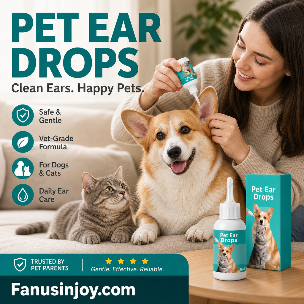 Gouttes Nettoyantes Douces pour les Oreilles d'Animaux – Dites Adieu aux Maladies du Conduit Auditif Externe