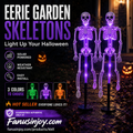 Pour Halloween ! Les meilleures décorations pour une ambiance de fantômes effrayante ! Lampes solaires squelette à piquet – Phosphorescentes, à énergie solaire, faciles à installer. Idéal pour