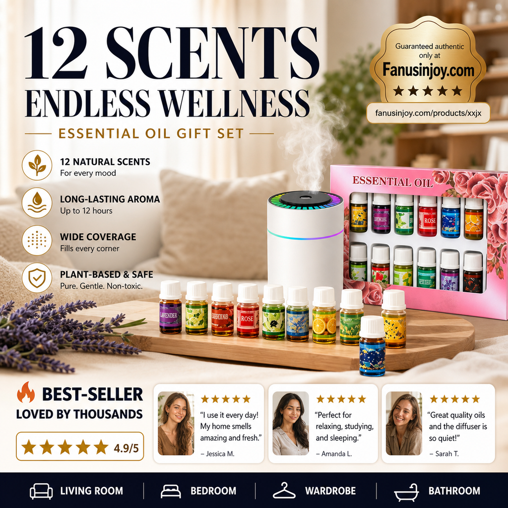 Le parfum frais améliore votre humeur ! Ensemble de 12 huiles essentielles hydrosolubles