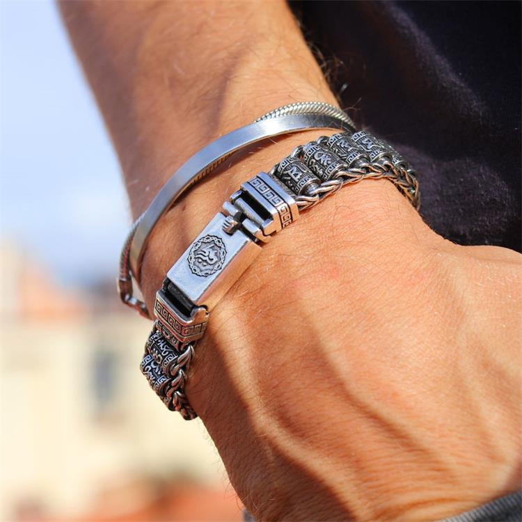 Bracelet Porte-Bonheur à Roue de Prière